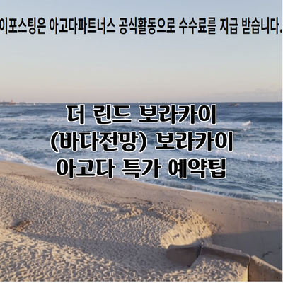 더 린드 보라카이 (바다전망) 보라카이 아고다 특가 예약팁