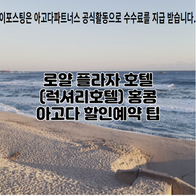 로얄 플라자 호텔 (럭셔리호텔) 홍콩 아고다 할인예약 팁