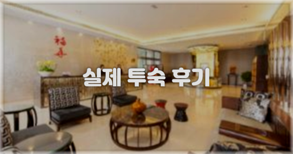 💬 실제 투숙 후기