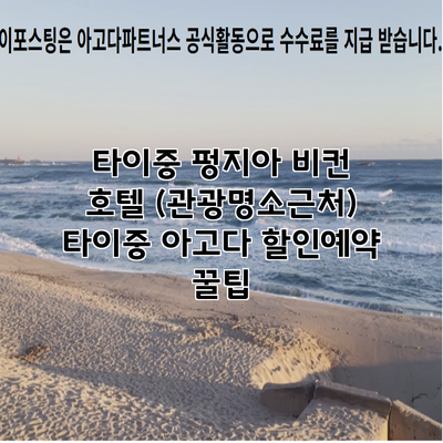 타이중 펑지아 비컨 호텔 (관광명소근처) 타이중 아고다 할인예약 꿀팁